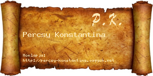 Percsy Konstantina névjegykártya